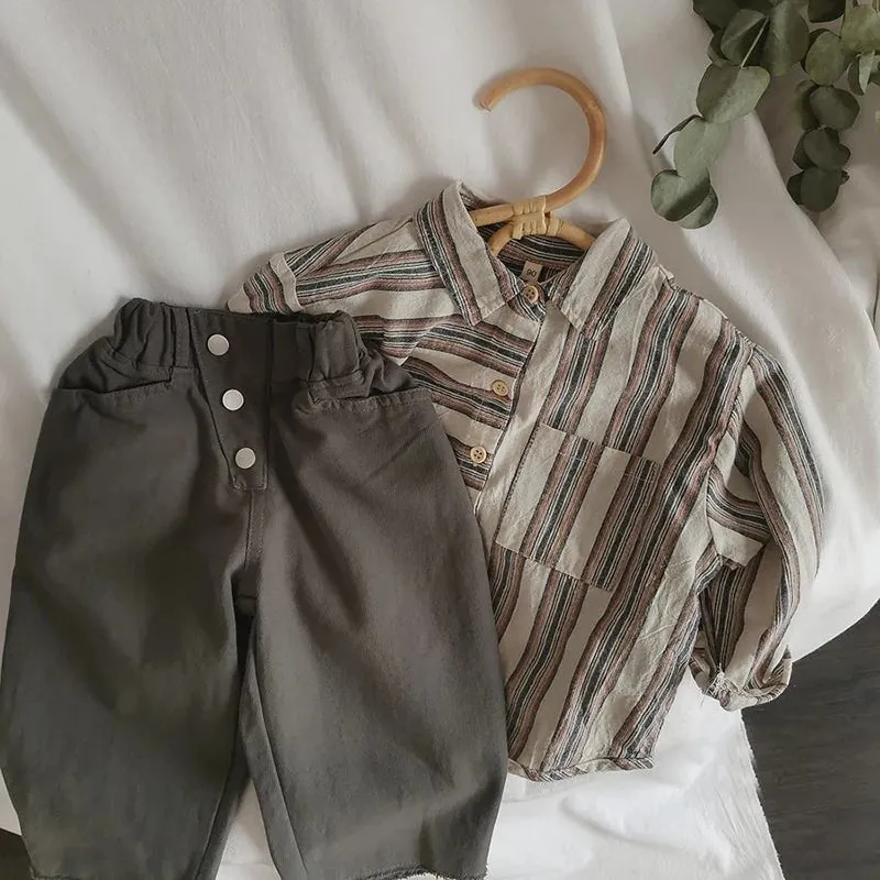 Simple Long Sleeve Baby Shirt