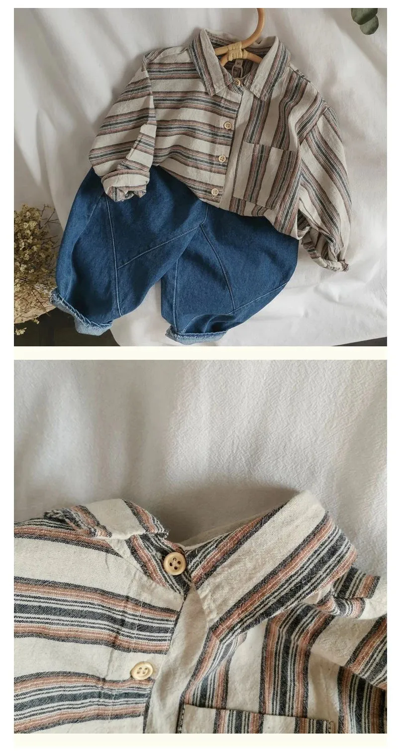 Simple Long Sleeve Baby Shirt