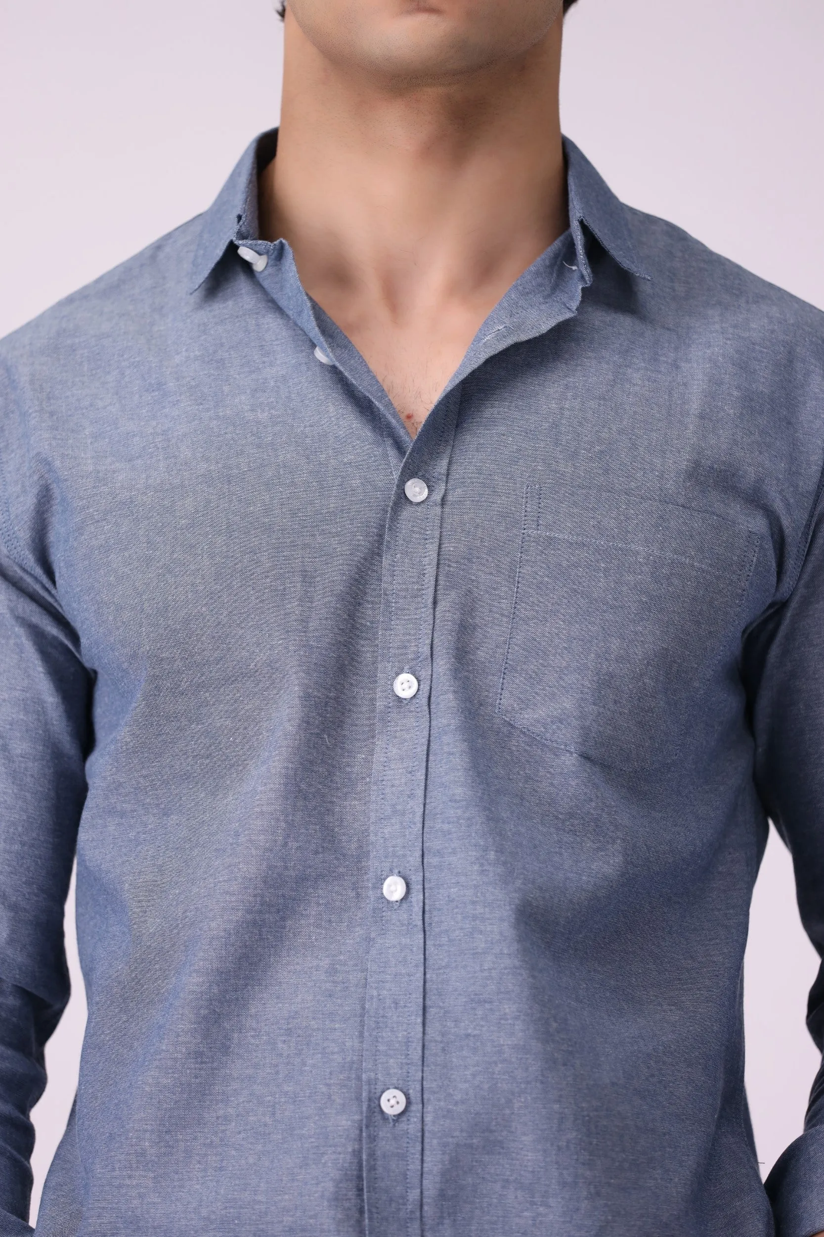 SkyBlue Regular-Fit Shirt