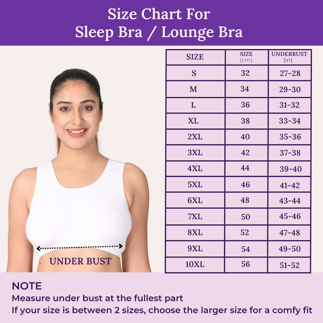 Sleep Bra | Lounge Bra | Non Padded | Non Wired | Full Coverage | Racerback | Pack Of 3