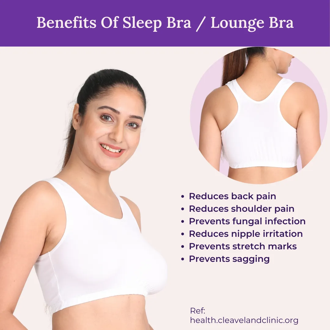 Sleep Bra | Lounge Bra | Non Padded | Non Wired | Full Coverage | Racerback | Pack Of 3
