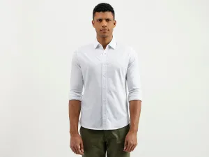 Slim Fit Spread Collar Printed Shirt