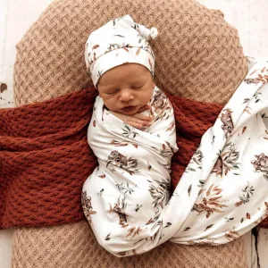 Snuggle Hunny Baby Jersey Wrap & Beanie Set - Koala