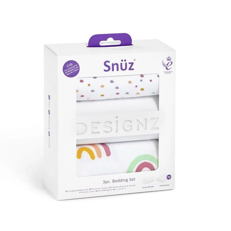Snuz Crib 3pc Bedding Set – Colour Rainbow