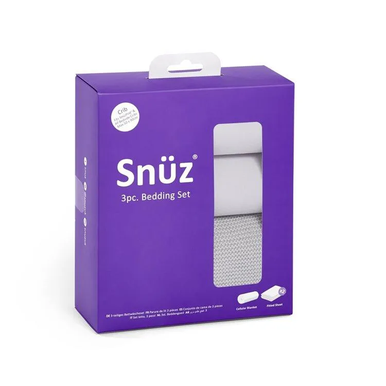 Snuz Crib 3pc Bedding Set – Grey