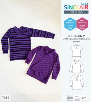Sofberry shawl collar top for children (PDF)