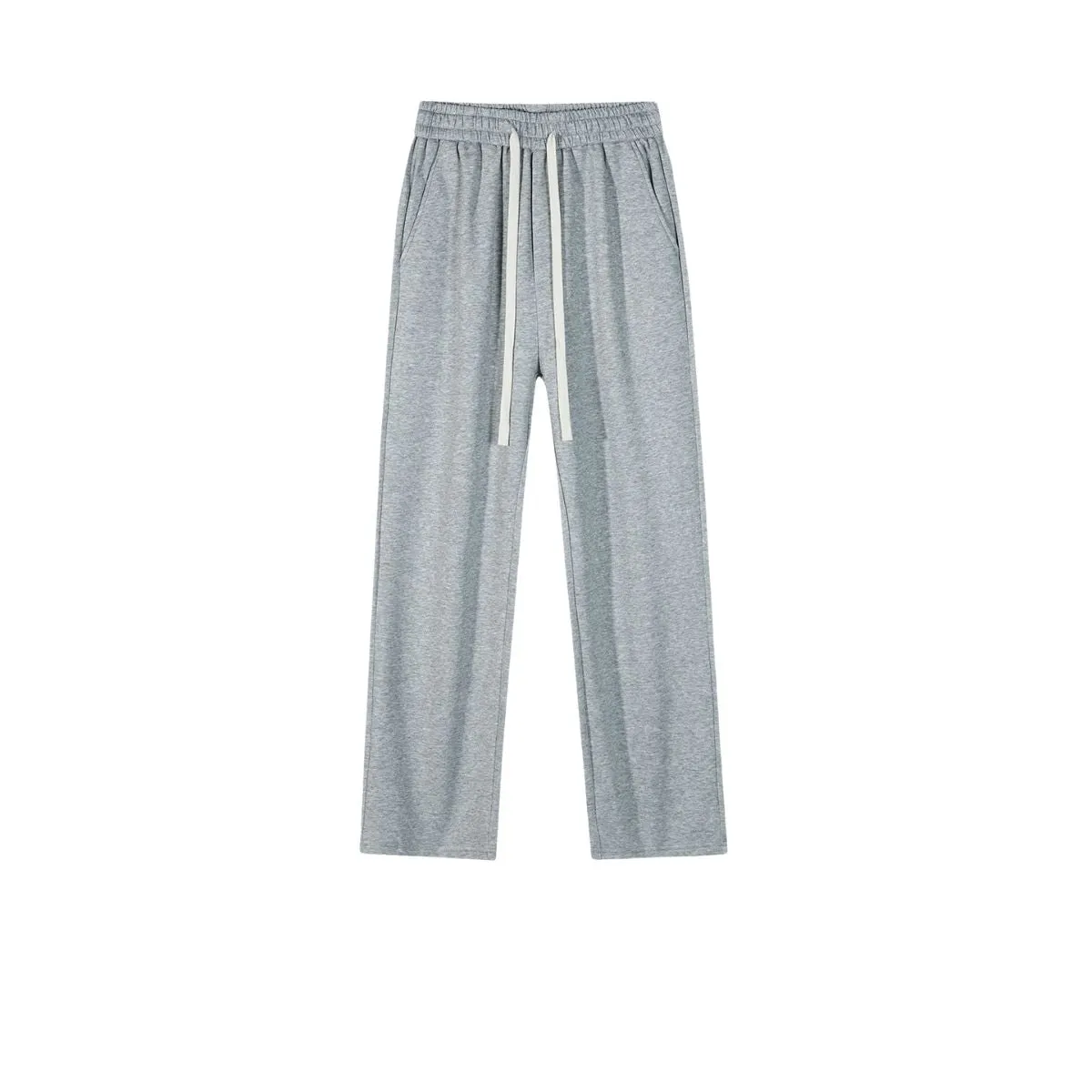 Solid Color Straight Leg Trousers