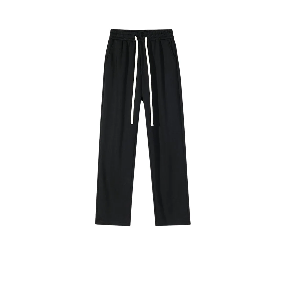 Solid Color Straight Leg Trousers