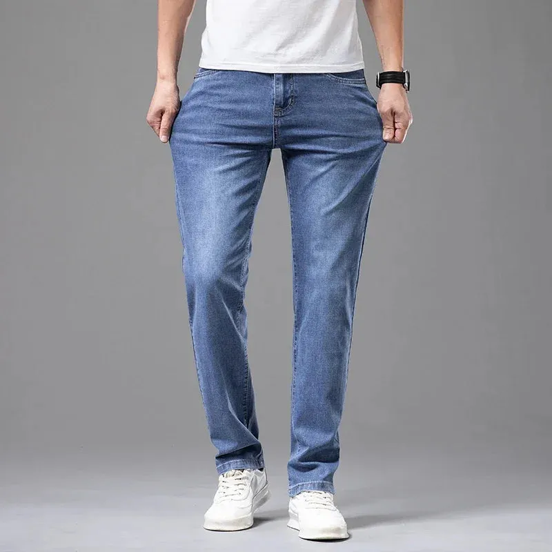 Sommerdünne Elastische Baumwolljeans für Männer von CasualTech