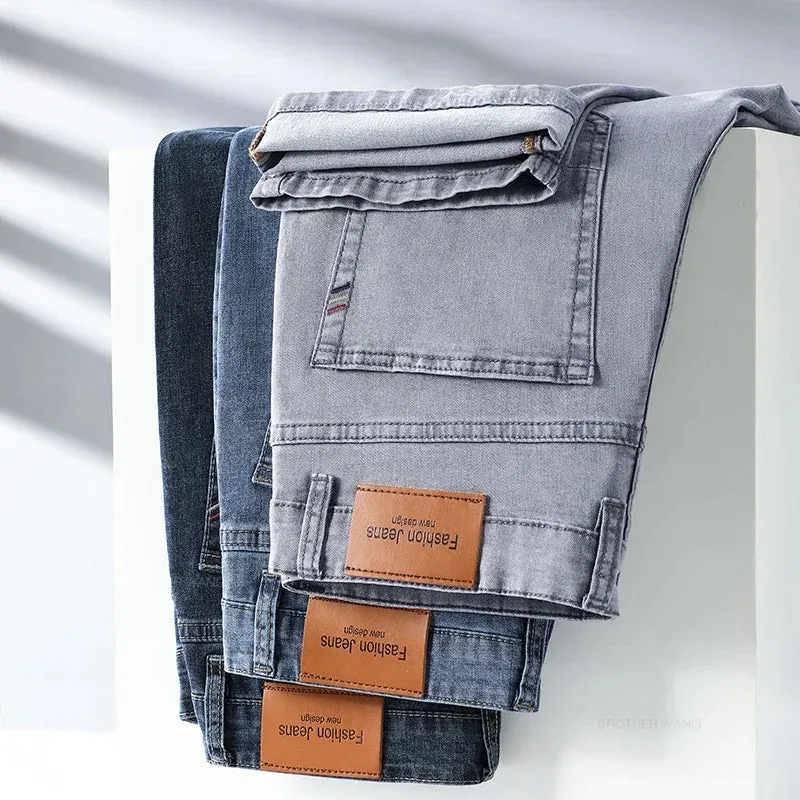 Sommerdünne Elastische Baumwolljeans für Männer von CasualTech