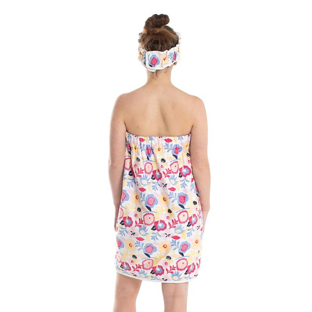 Spa Wrap   Headband Set - Floral Pop
