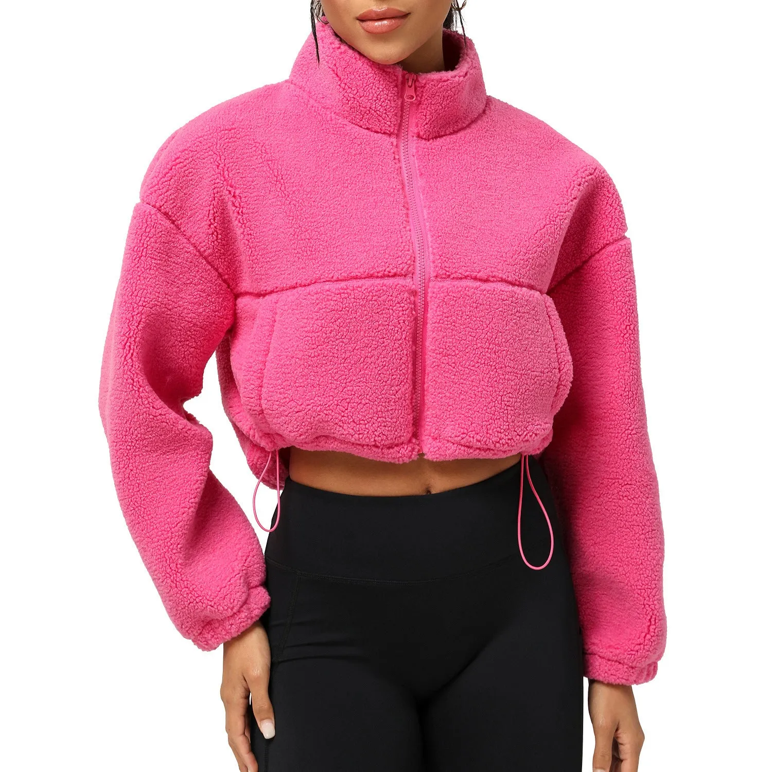 Sports And Leisure Autumn And Winter Thickening Plush Short Tops Outdoor Sport Jacket