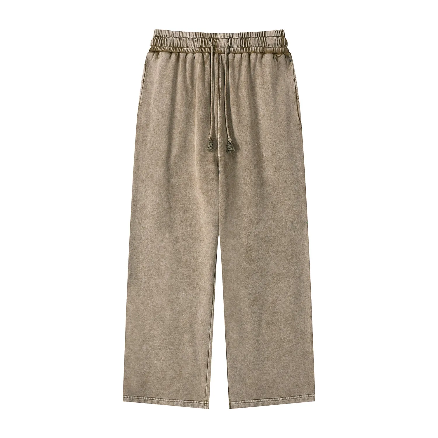 Stone Wash Straight Leg Joggers