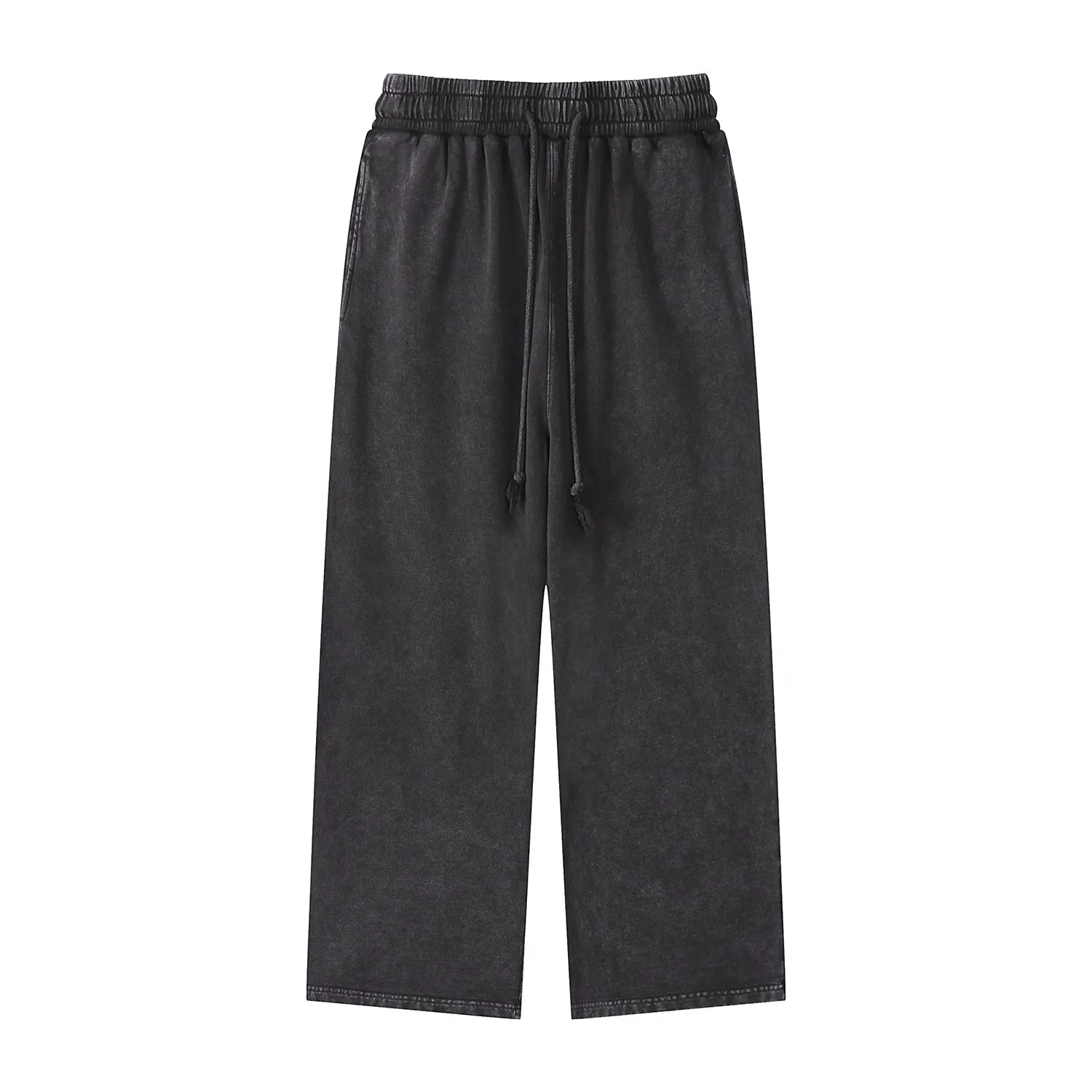 Stone Wash Straight Leg Joggers
