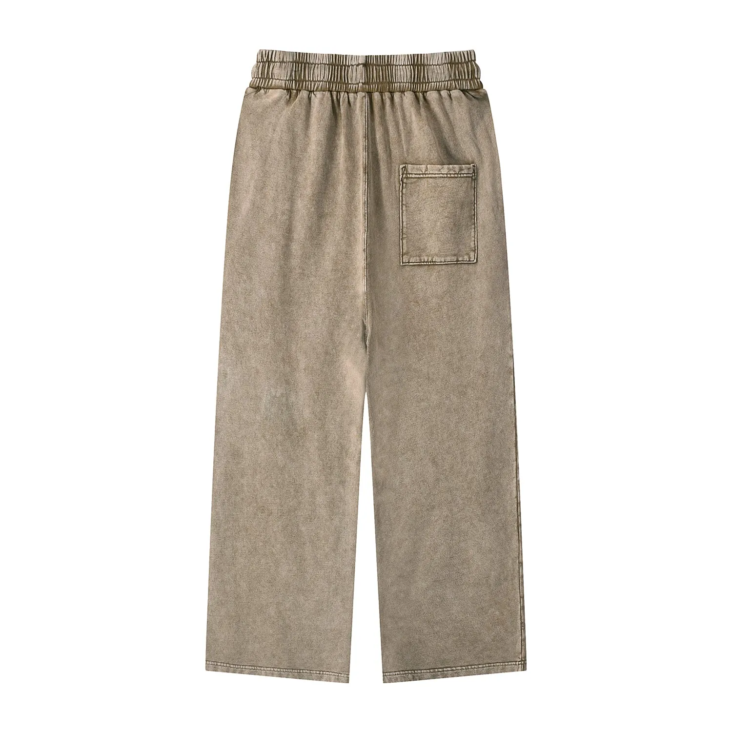 Stone Wash Straight Leg Joggers