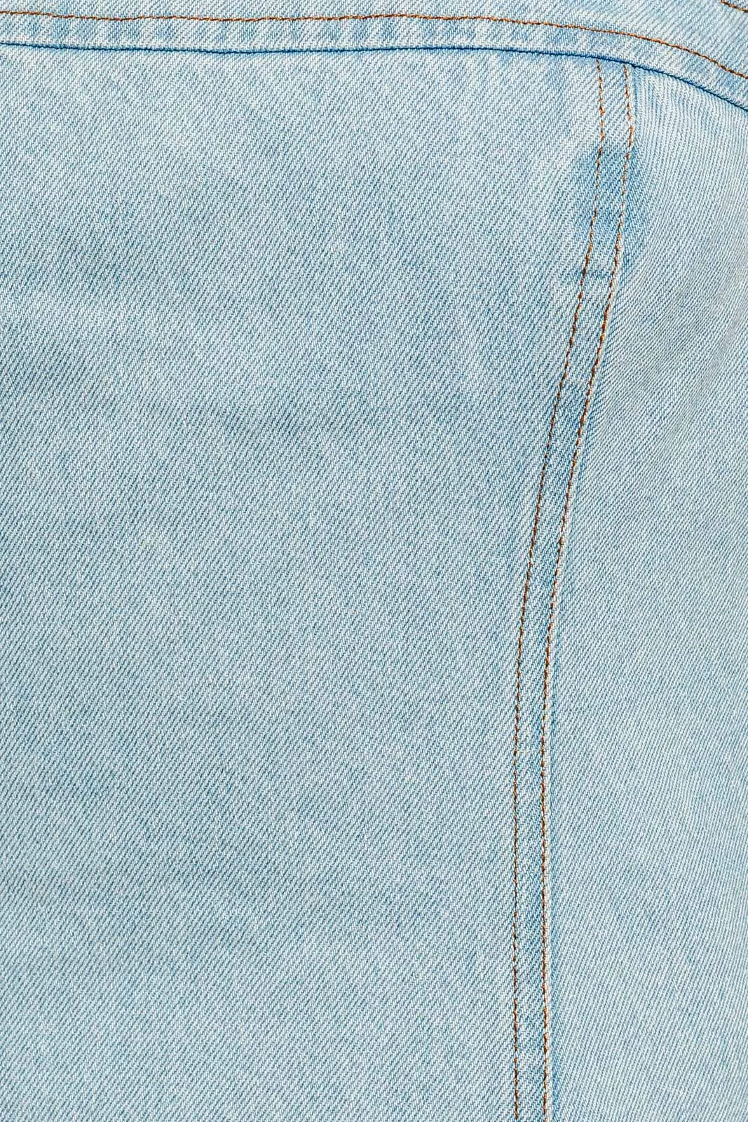 Strapless Denim Midi Dress