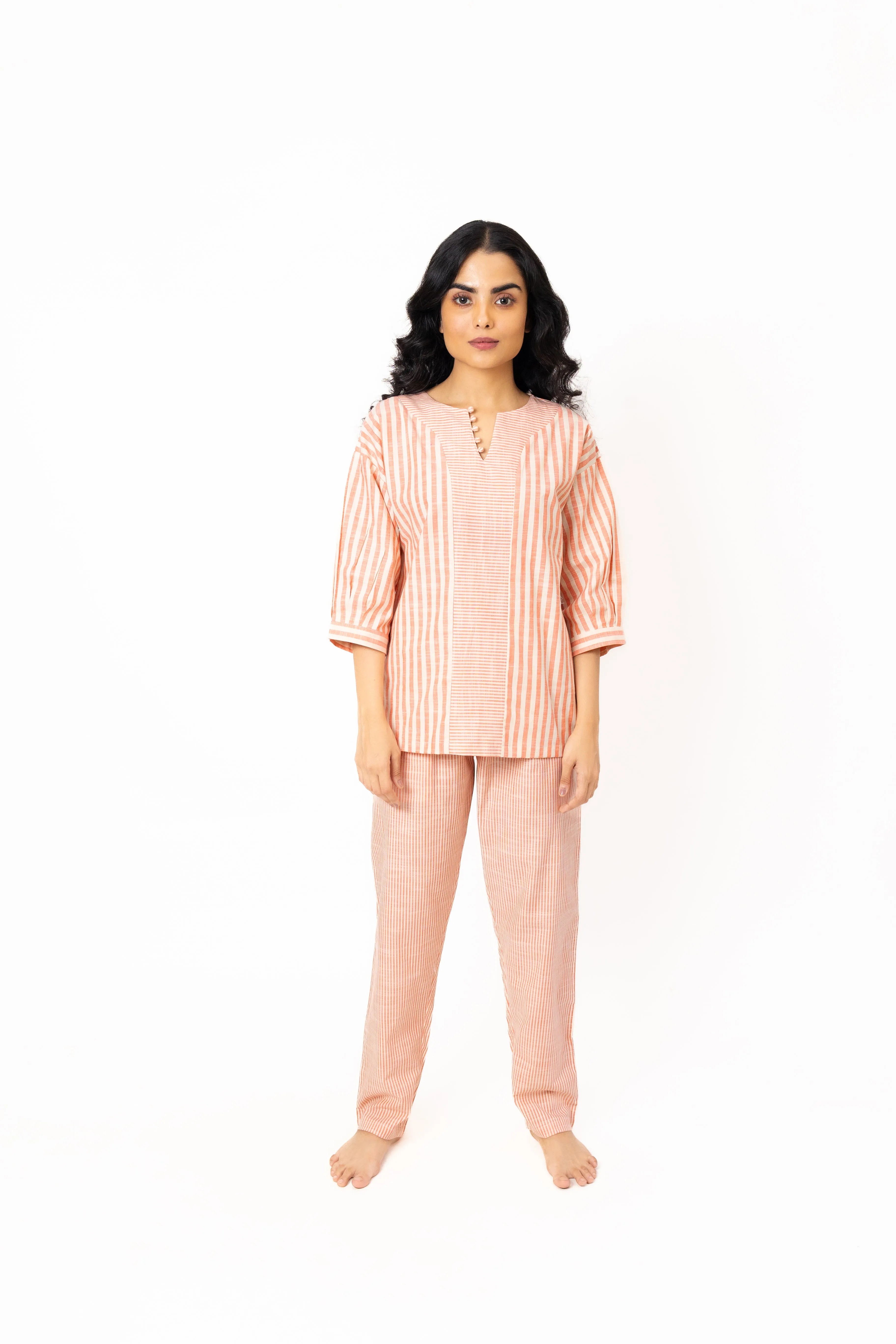 Sunset Stripes – Cotton Nightsuit