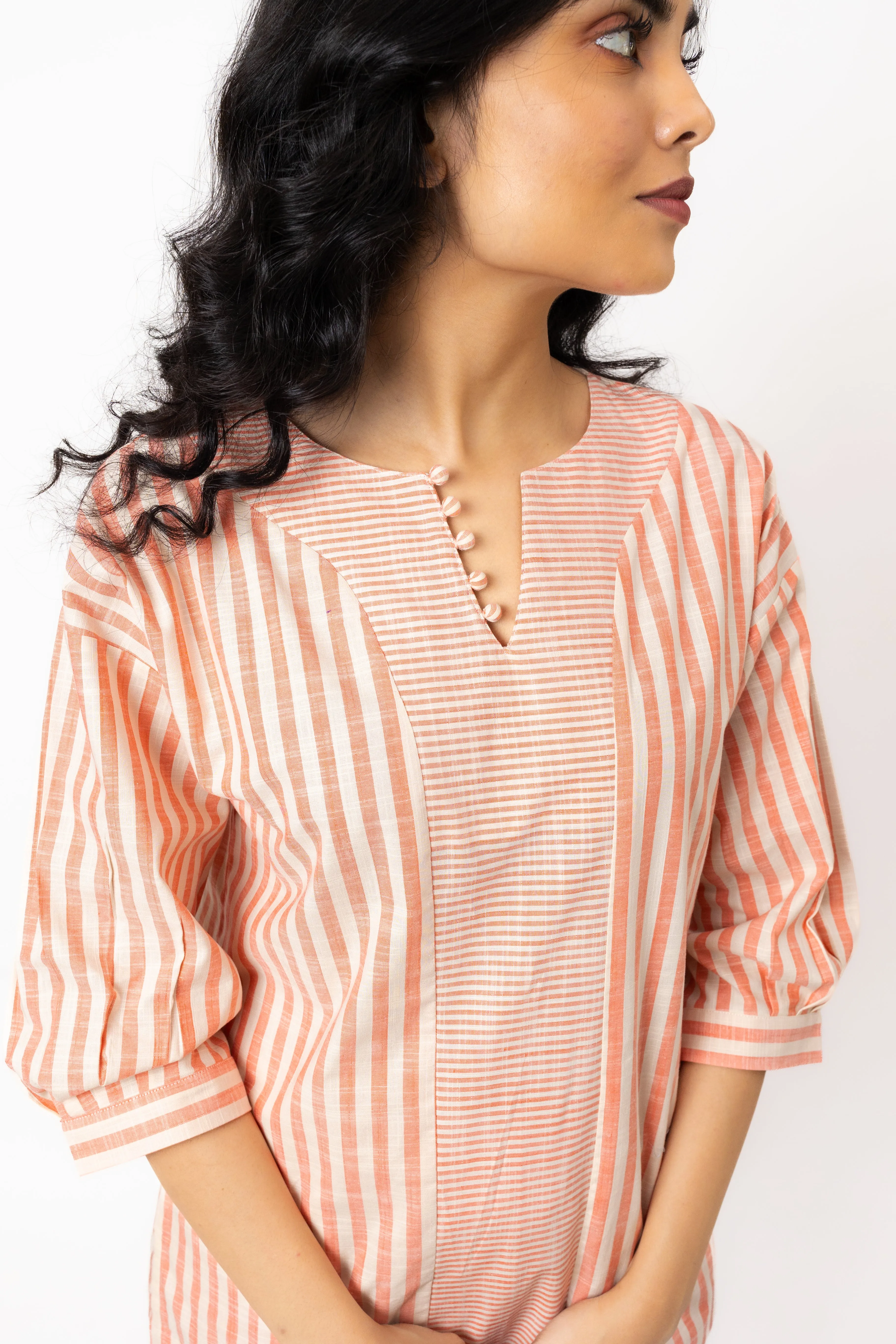 Sunset Stripes – Cotton Nightsuit