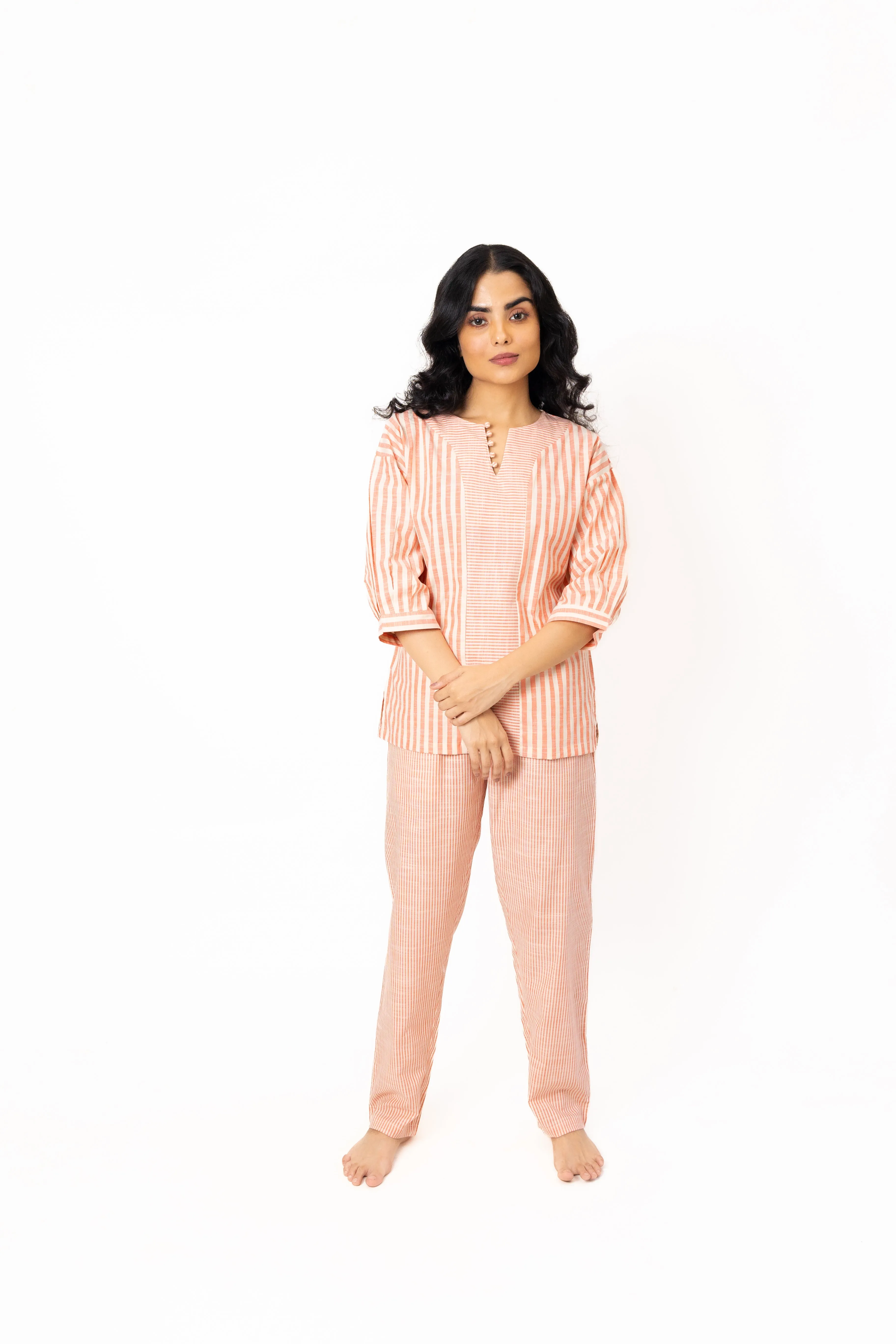 Sunset Stripes – Cotton Nightsuit