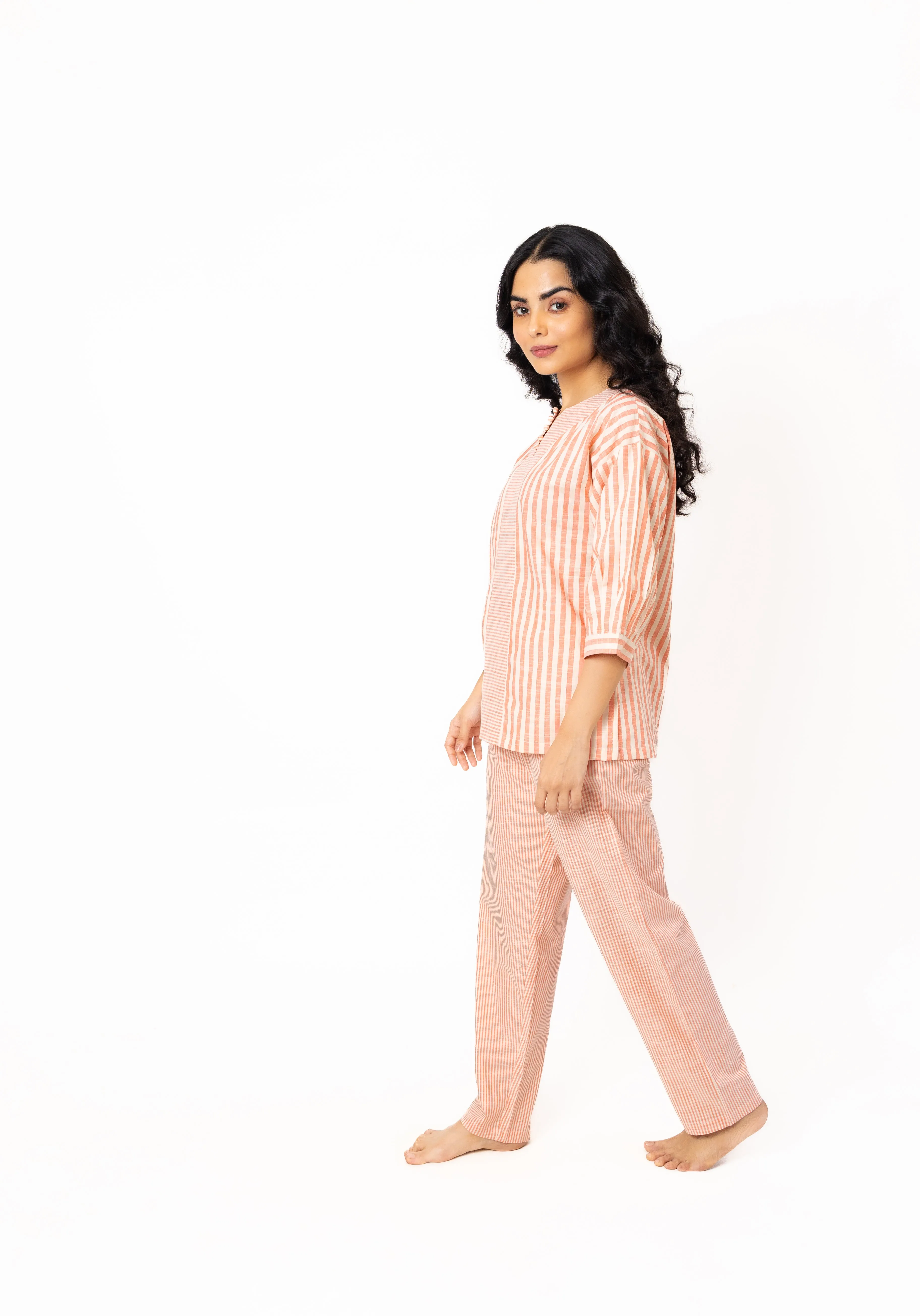 Sunset Stripes – Cotton Nightsuit