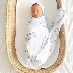 Swaddle Set | Organic Leaf
