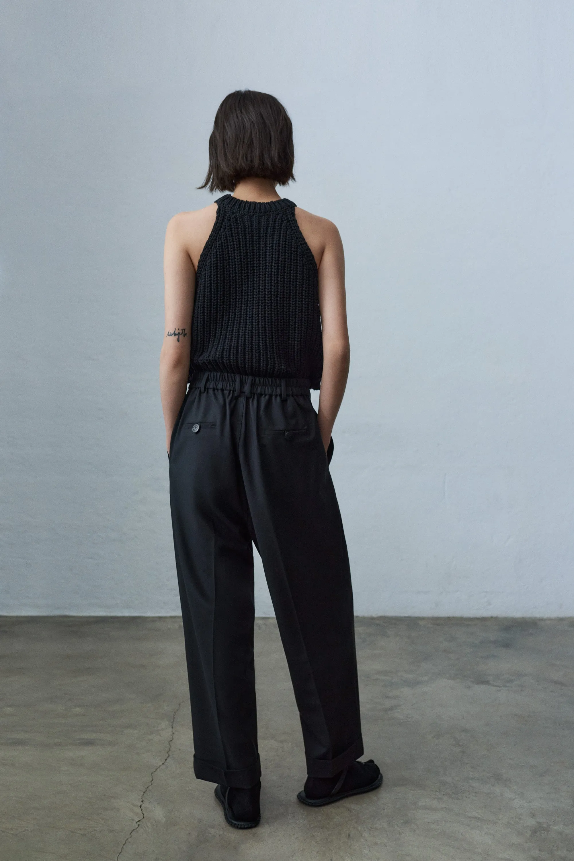 Tailored Masculine Pant, Black