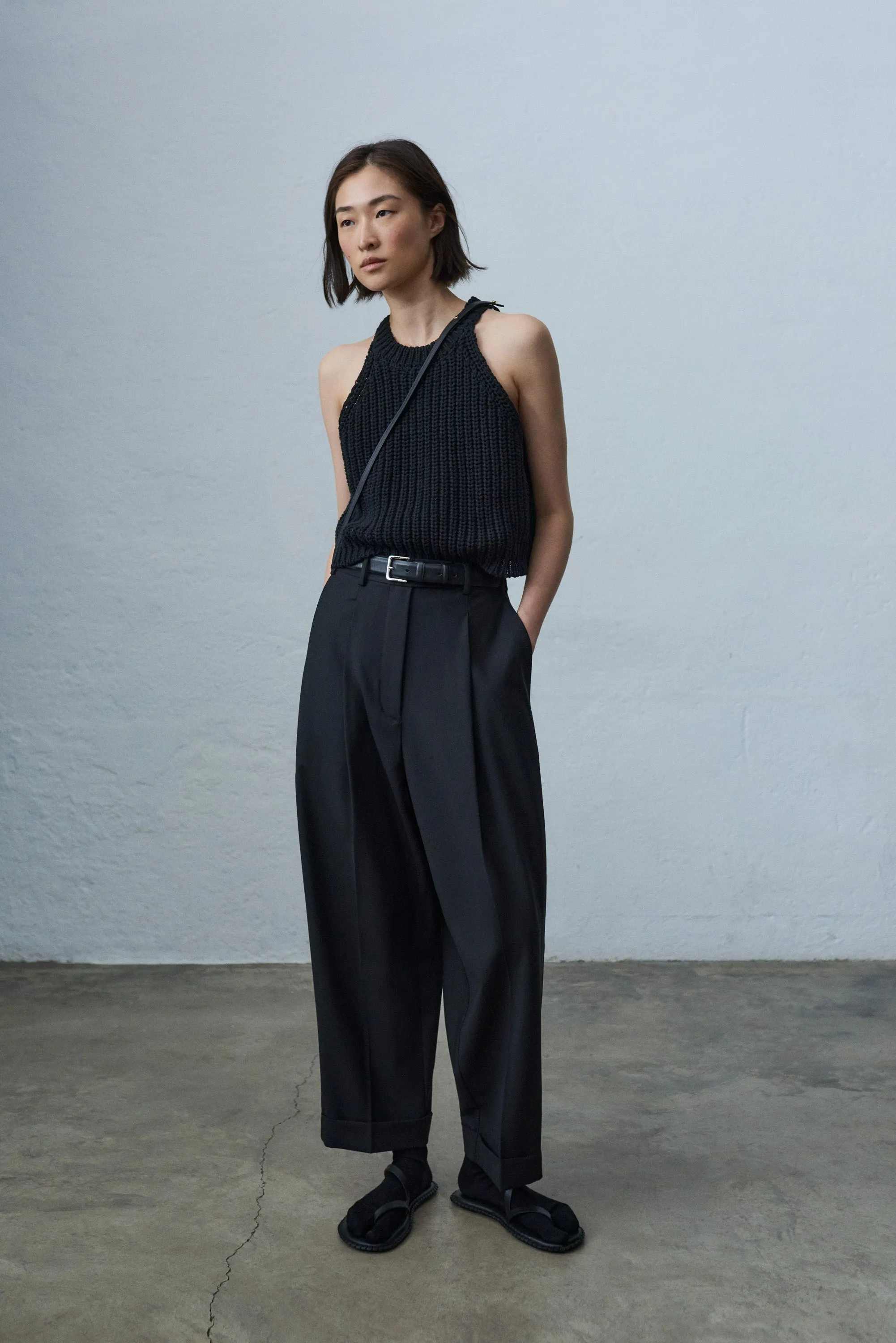 Tailored Masculine Pant, Black
