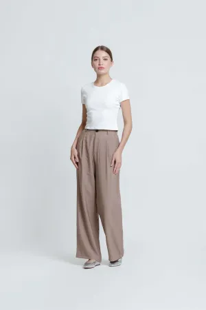 Taupe Fleur Loose Pants