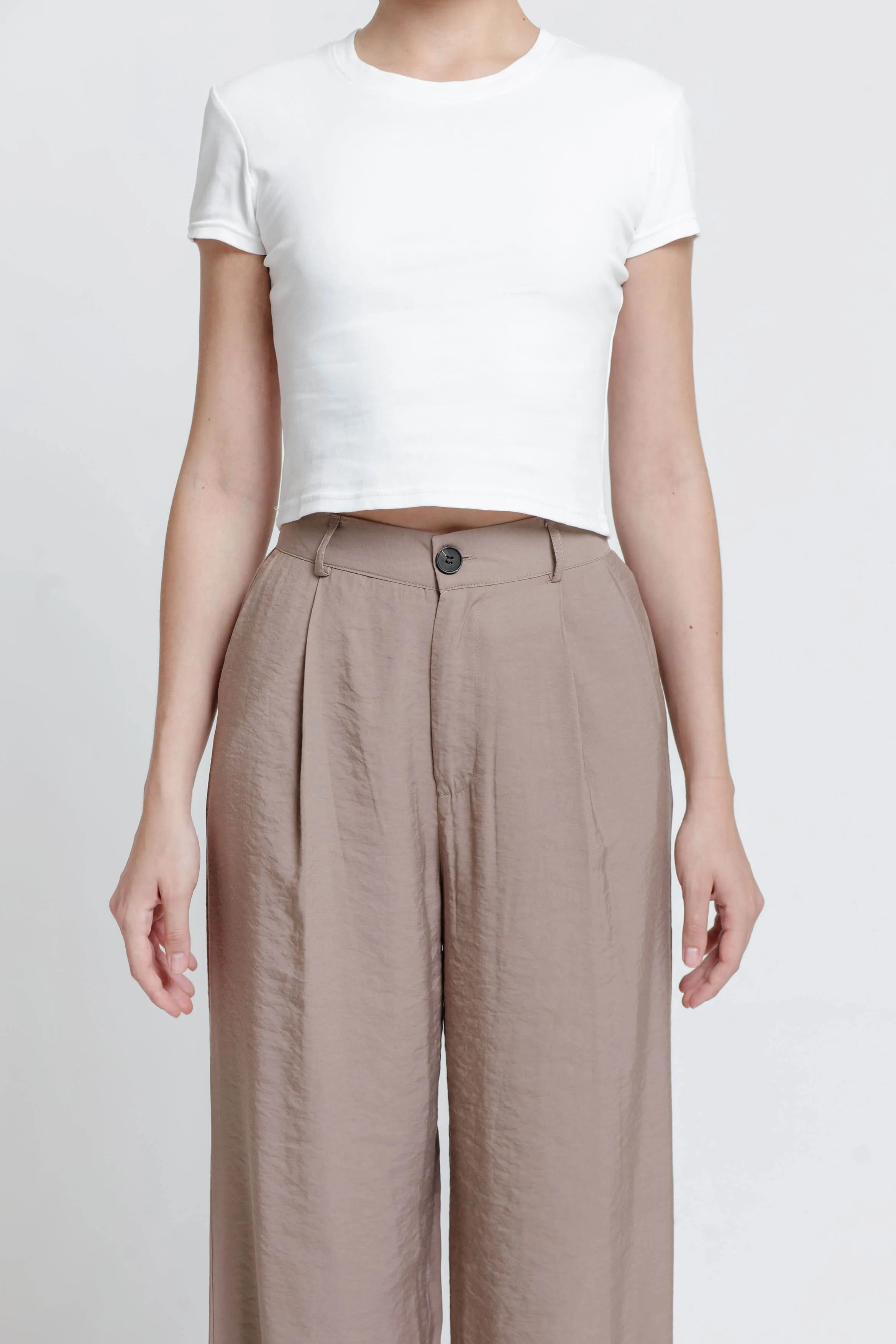 Taupe Fleur Loose Pants