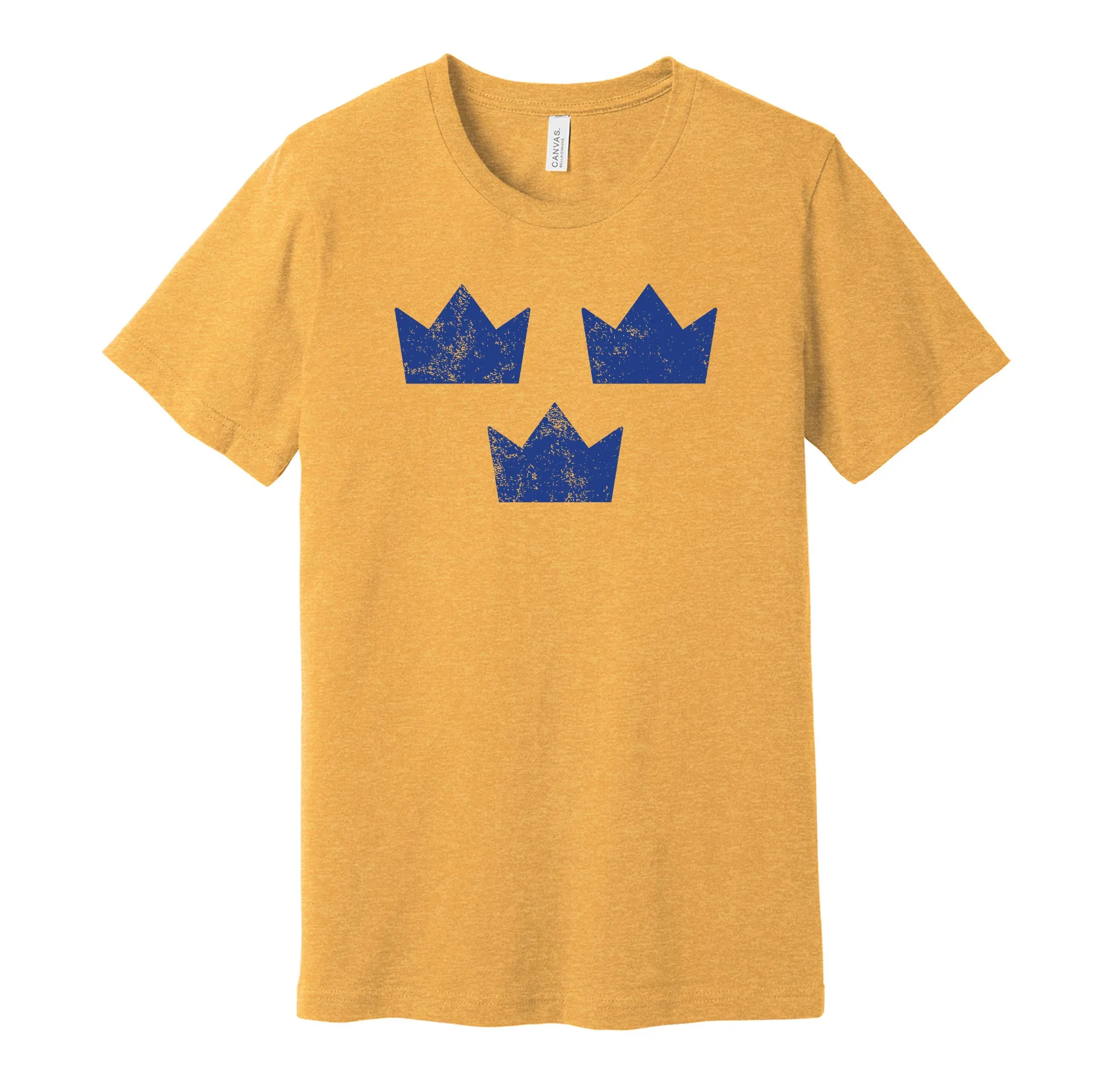 Team Sweden 1990s Distressed Logo - Swedish Sports Team Shirt - Celebrate Olympic Hockey Heritage and History - Hyper Than Hype Shirts