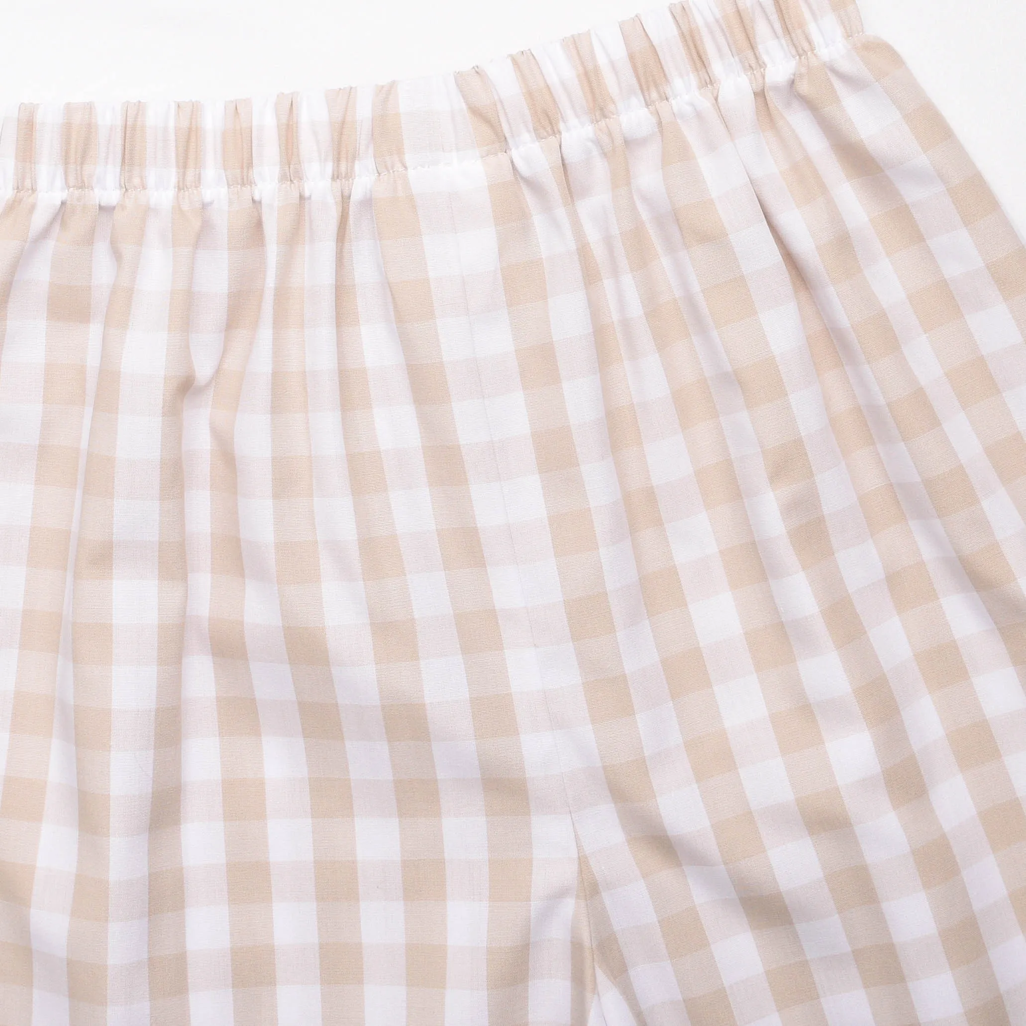 Thanksgiving Tradition Smocked Pant Set, Tan