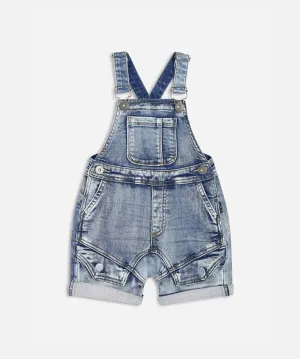 The Armoured Short Dungaree - Light Denim