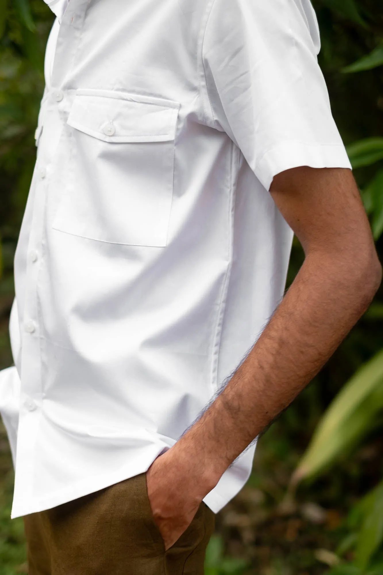 The Egyptian Cotton Double Pocket Shirt | Short Sleeve