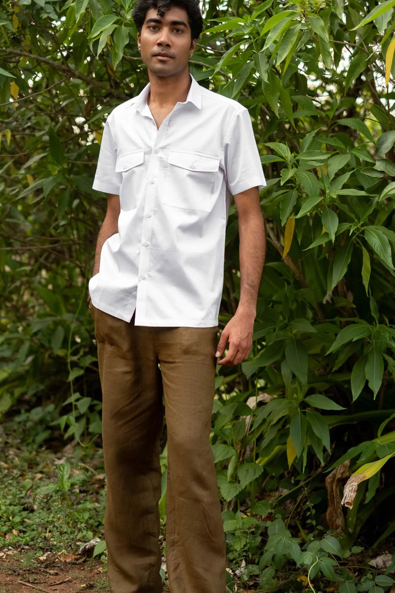 The Egyptian Cotton Double Pocket Shirt | Short Sleeve