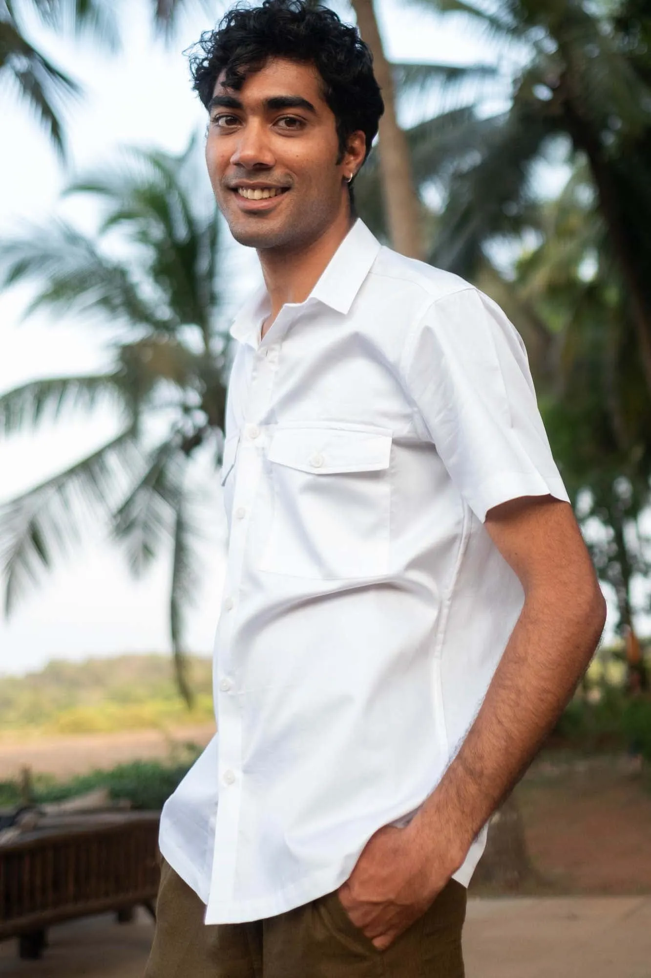 The Egyptian Cotton Double Pocket Shirt | Short Sleeve