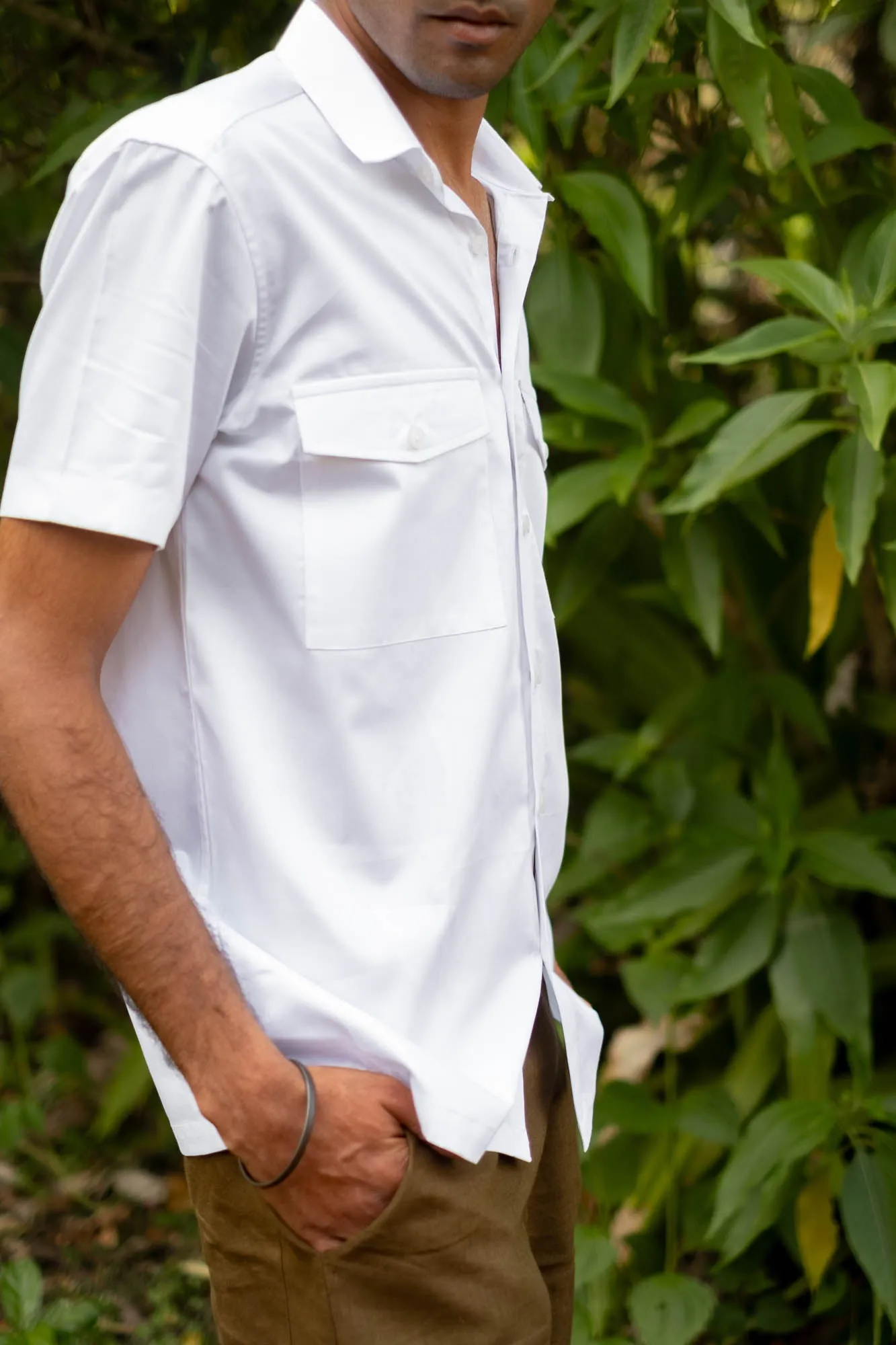 The Egyptian Cotton Double Pocket Shirt | Short Sleeve