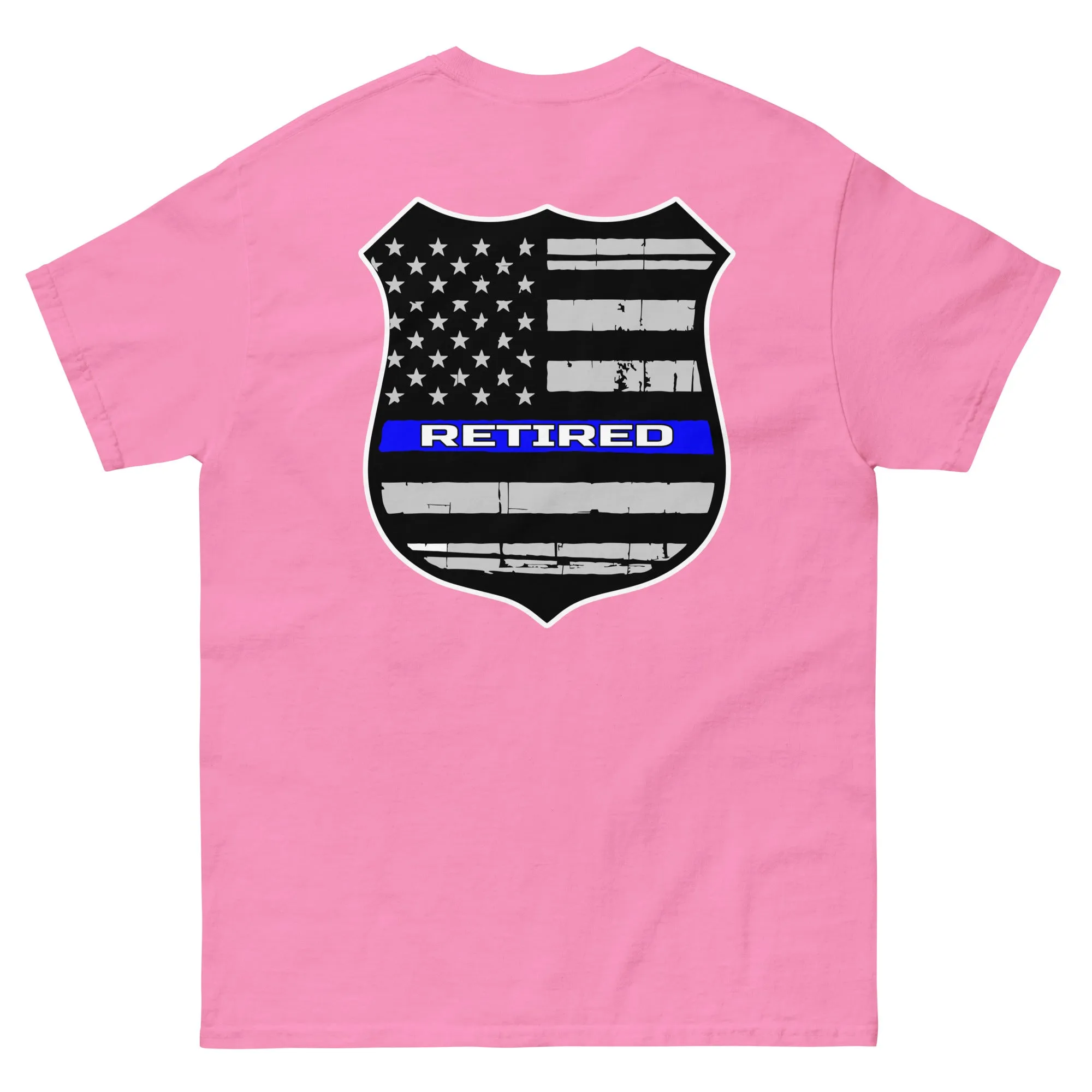 Thin Blue Line Police Badge Retired T-Shirt