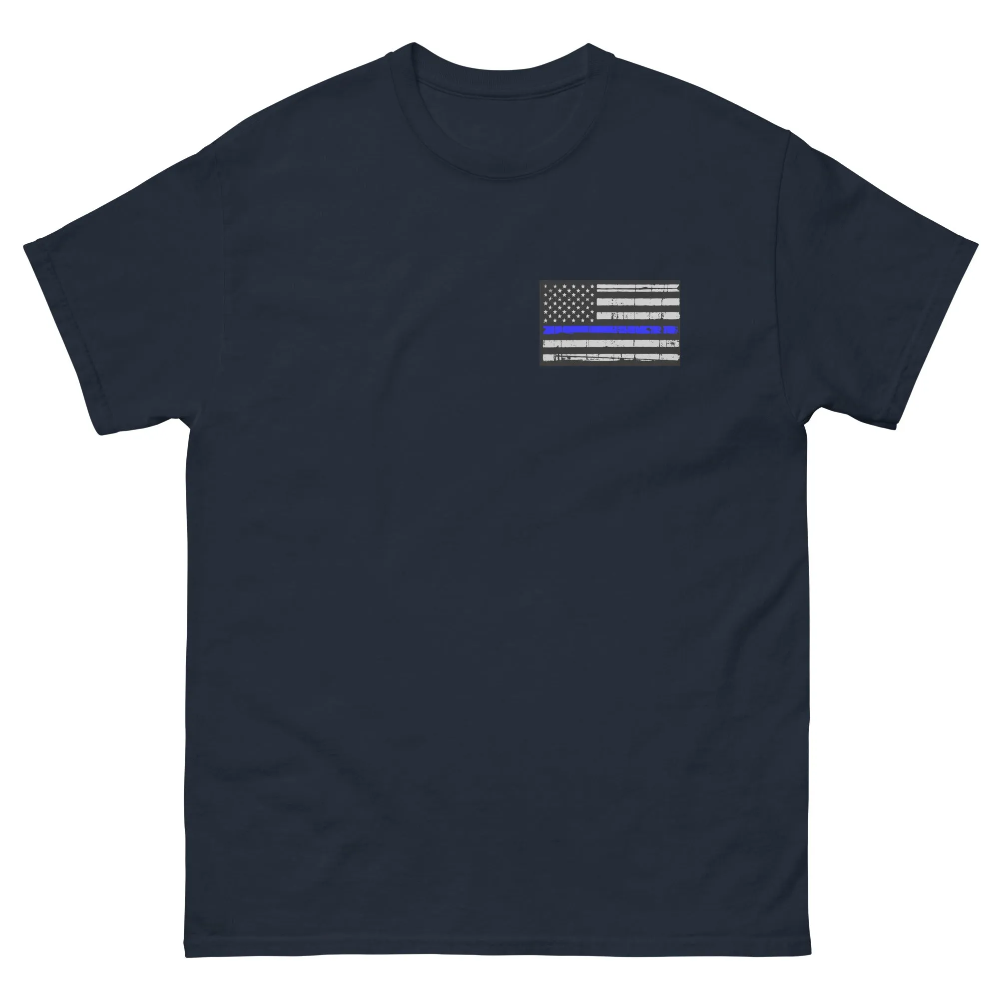 Thin Blue Line Police Badge Retired T-Shirt