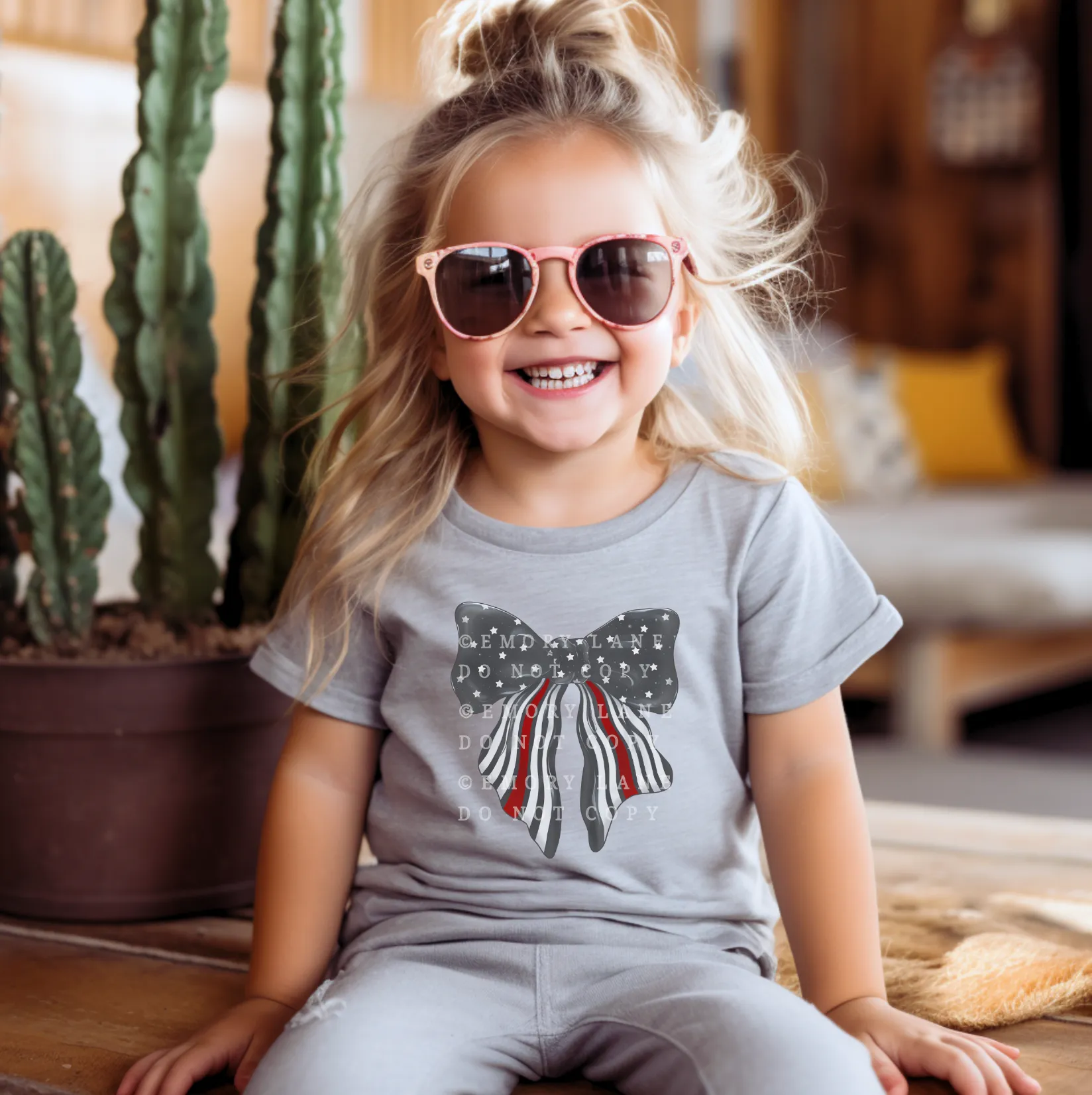 Thin Red Line Coquette Bow © Youth Tee // FINAL SALE