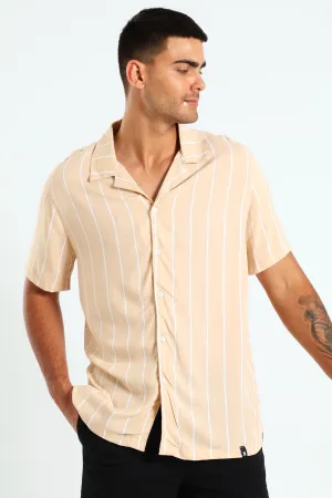Thin Stripe Shirt - Stone