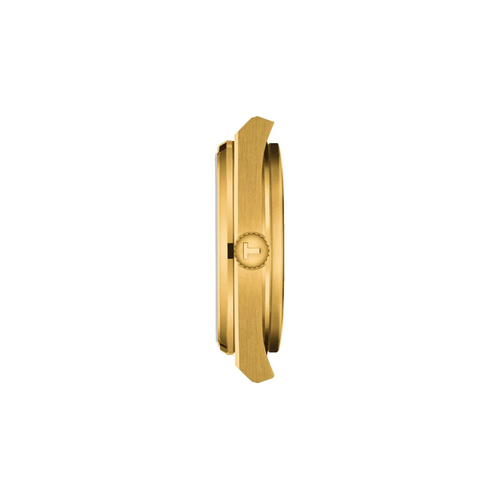 Tissot Clock PRX 35mm Champagne Quartz Steel Finish Pvd Gold Gold T137.210.33.021.00