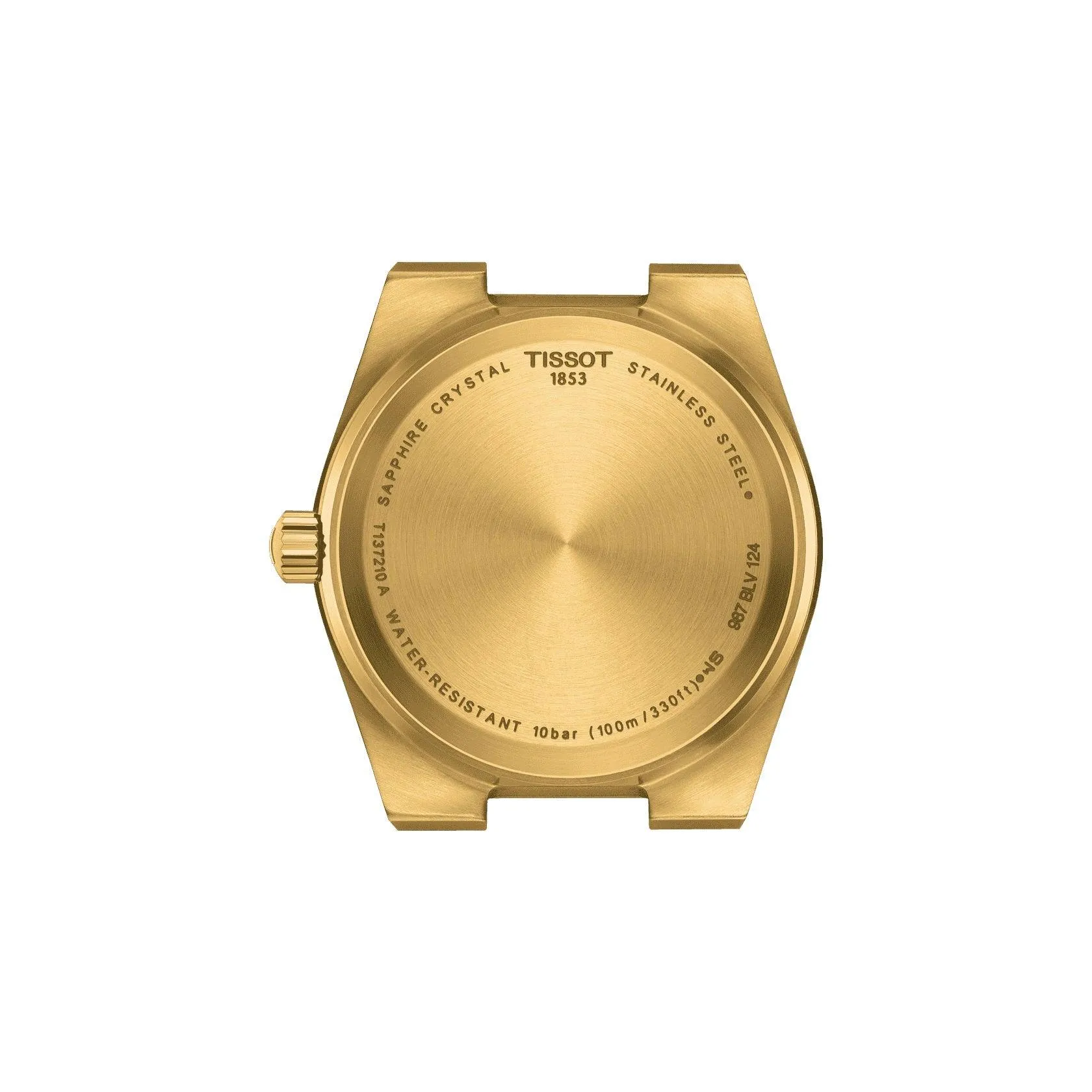 Tissot Clock PRX 35mm Champagne Quartz Steel Finish Pvd Gold Gold T137.210.33.021.00