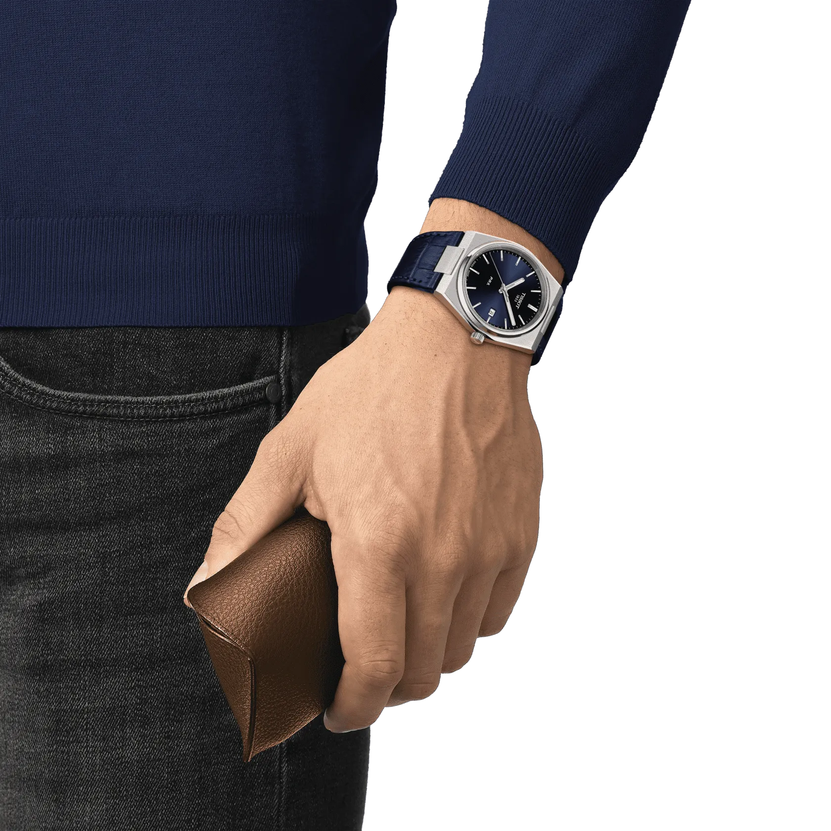 Tissot watch prx 39.5mm blue quartz steel t137.410.16.041.00