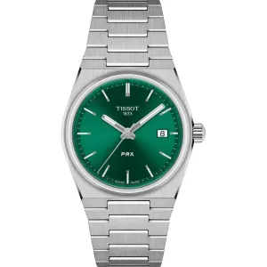 Tissot watch prx green 35mm quartz steel t137.210.11.081.00