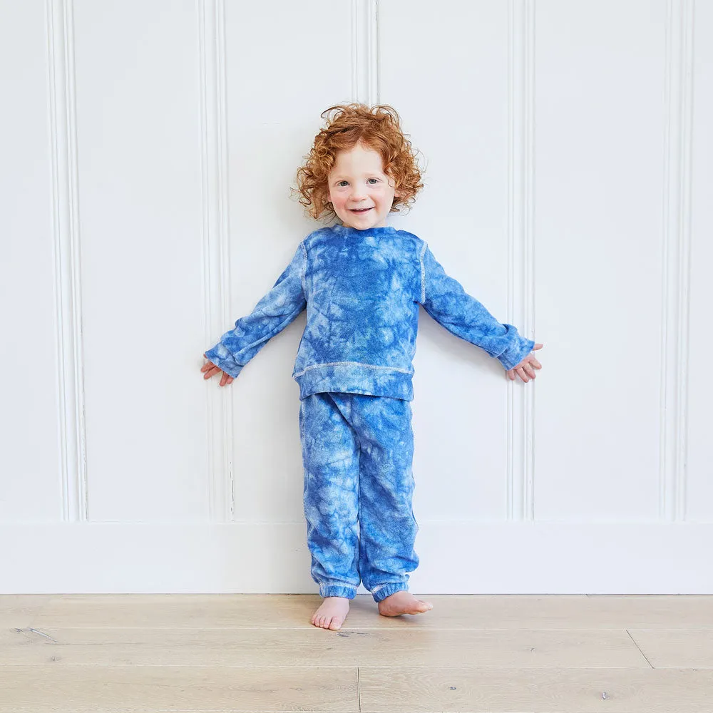 Toddler & Kid Loop Terry Marble Pullover and Pant Loungewear Set