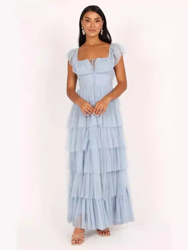 Tulle Midi Dress Charming - Light Blue