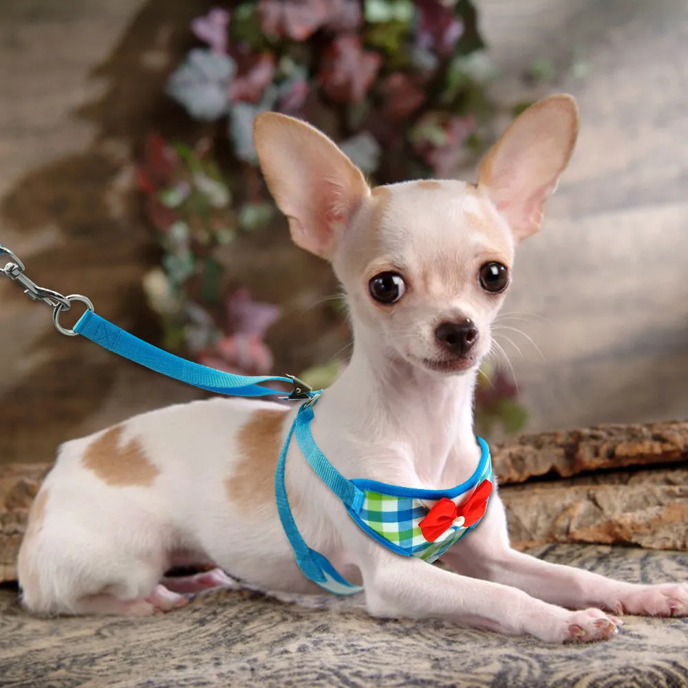 Tuxedo Bow Tie Dog Harness & Leash Set