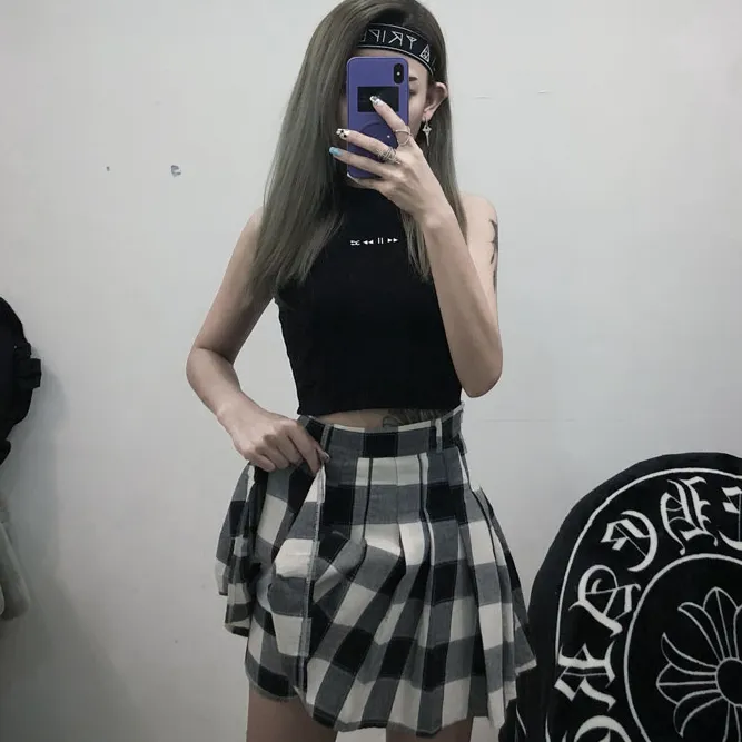 Ulzzang plaid skirt KF90277