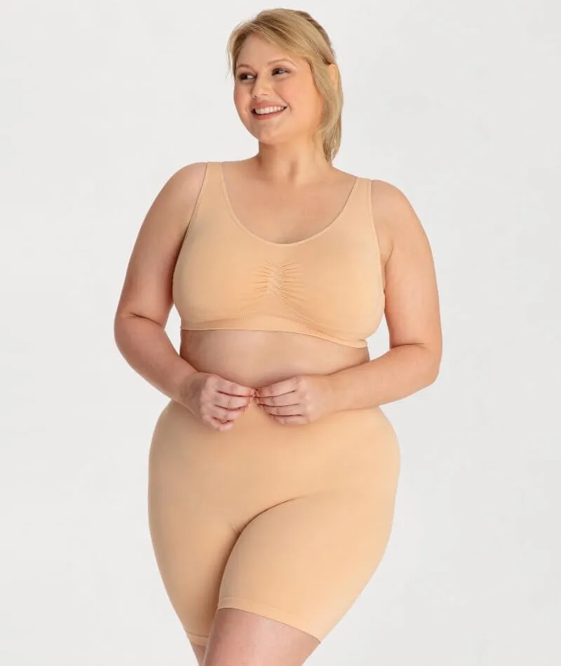 Underbliss Seamless Bamboo Blend Comfort Wire-free Bra 2 Pack - Black/Frappe
