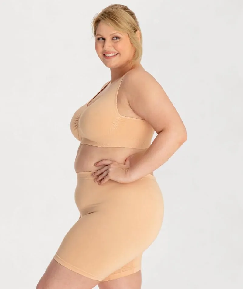 Underbliss Seamless Bamboo Blend Comfort Wire-free Bra 2 Pack - Black/Frappe